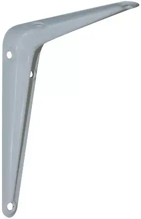 Console emboutie d‘etagere 150x200 mm blanche Certifié