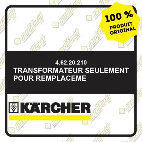 Transformateur seulement pour remplaceme Karcher 46220210 Expédié Aujourd'hui